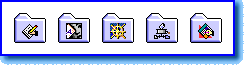 Blue Application Folder Icons display