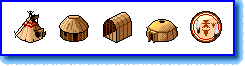 Native American Houses Icons display