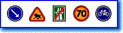 Swedish Roadmarks icons display