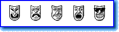 Theatre Mask Icons display