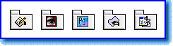 White Application Folder Icons display