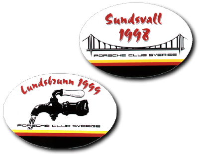 Bumber stickers for Porsche Club Sweden