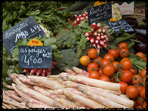 Grönsaker på marknaden i Cadillac